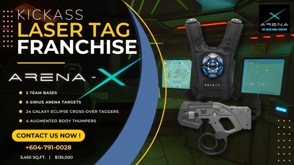 new amusement franchise for sale includes kickass laser tag